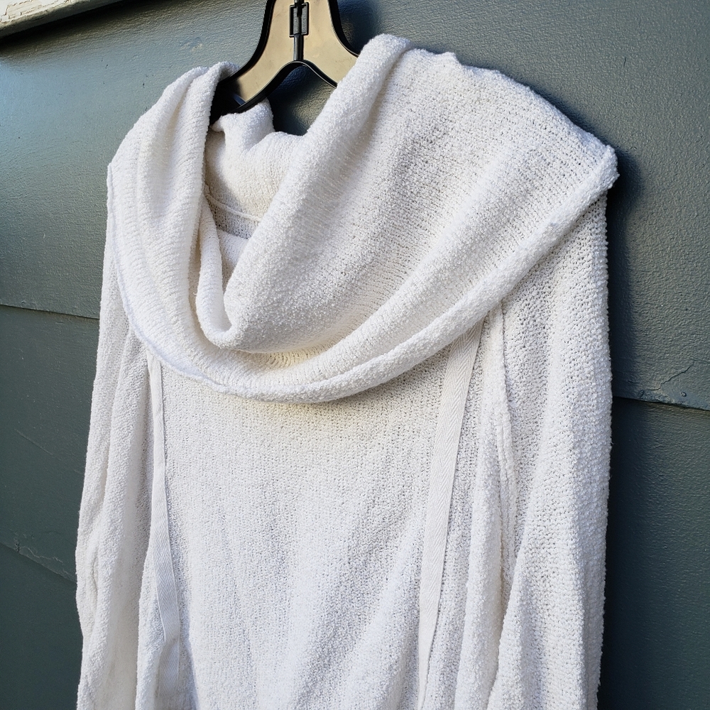 Free People Ivory Slouchy Cowl Pullover Sweater - Picture 8 of 16